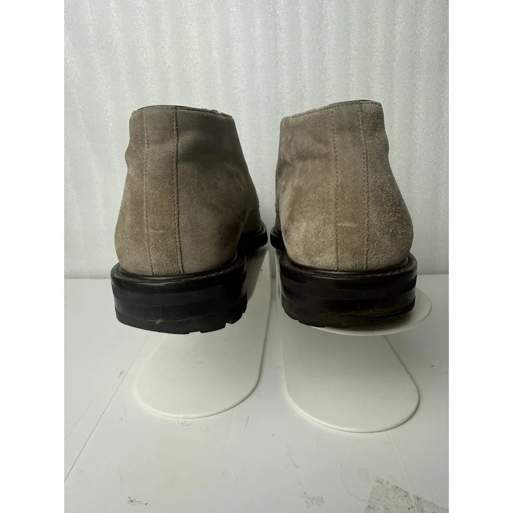 Di Bianco Gallo Mens Tan Beige Suede Lace Up Chukkas Boots Sz. 9 Made In Italy